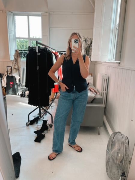 Wearing a M in the waistcoat and a 30/30 in the jeans.

Smart casual outfit, work outfit, layered outfit, transitional outfit, waistcoat, navy waistcoat, blue jeans, 90s jeans, black sandals, strappy sandals, Very, Levis, Mango, Ancient Greek Sandals, Boden, Whistles, Abercrombie & Fitch

#LTKeurope #LTKSeasonal #LTKstyletip