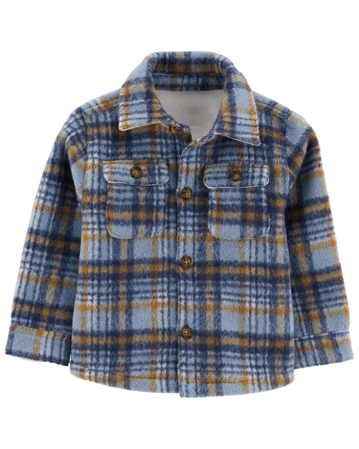 Multi Baby Plaid Fleece-Lined Shacket | carters.com | Carter's