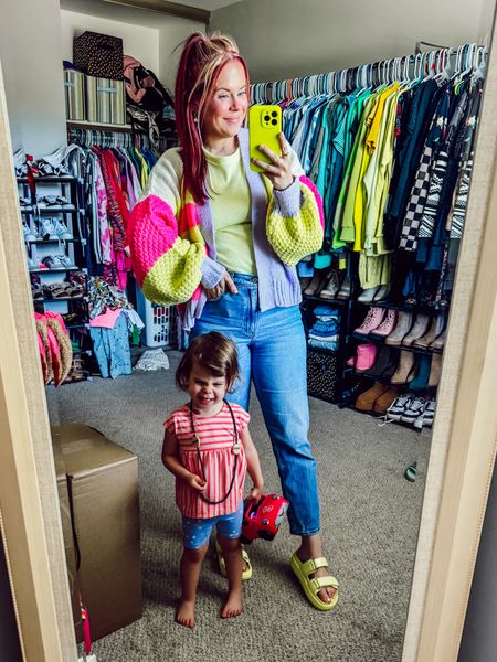 OOTD
Cardigan - small - dress up
Tee - medium - old navy 
Jeans - Abercrombie 
Shoes - DSW
Tanner’s outfit - Walmart 

#LTKKids #LTKStyleTip #LTKFindsUnder50