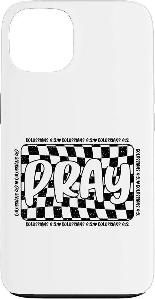 Pray Colossians 4:2 Checkered Faith Design Case for iPhone 13 | Amazon (US)