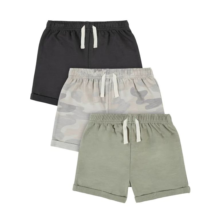 Modern Moments by Gerber Baby and Toddler Boy French Terry Shorts, 3-Pack, Sizes 12M-5T | Walmart (US)