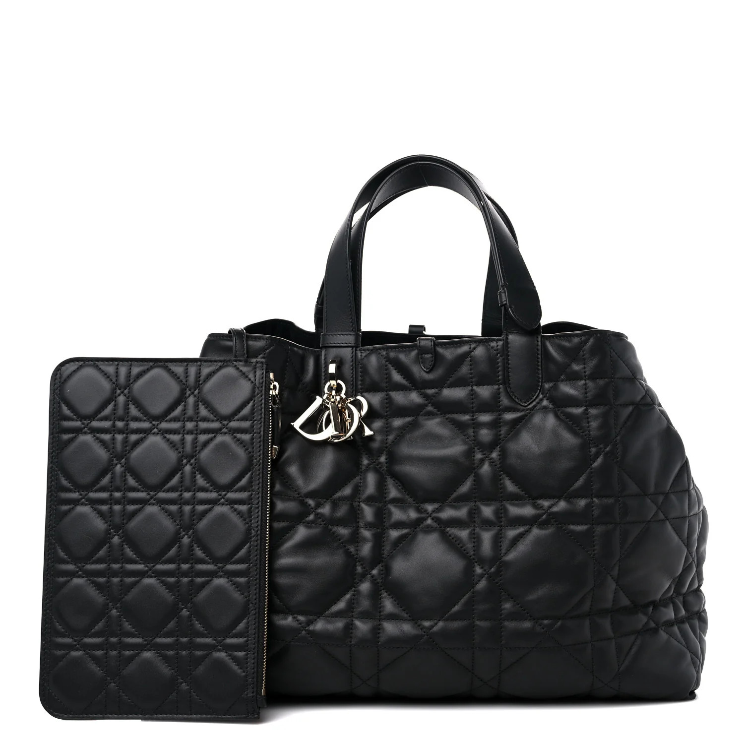 Calfskin Macrocannage Large Toujours Black | FASHIONPHILE (US)
