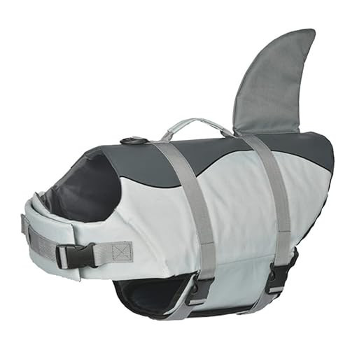 Dog Life Jacket with Shark Fin Design, Swimming Safety Vest for Small to Large Dogs, Summer Pet Swimsuit | Amazon (US)