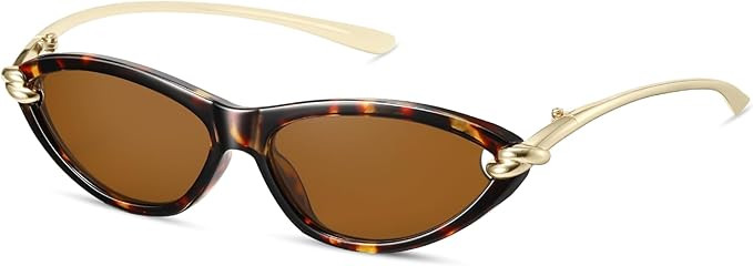 Retro Oval Cat Eye Sunglasses for Women Y2k Small Cateye Sun Glasses Womens Trendy 90s Designer N... | Amazon (US)