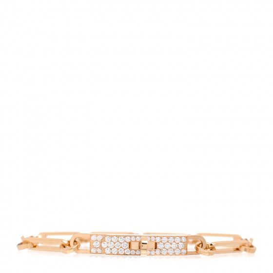 HERMES

18K Yellow Gold Diamond Pave PM Kelly Chaine Bracelet SH | Fashionphile