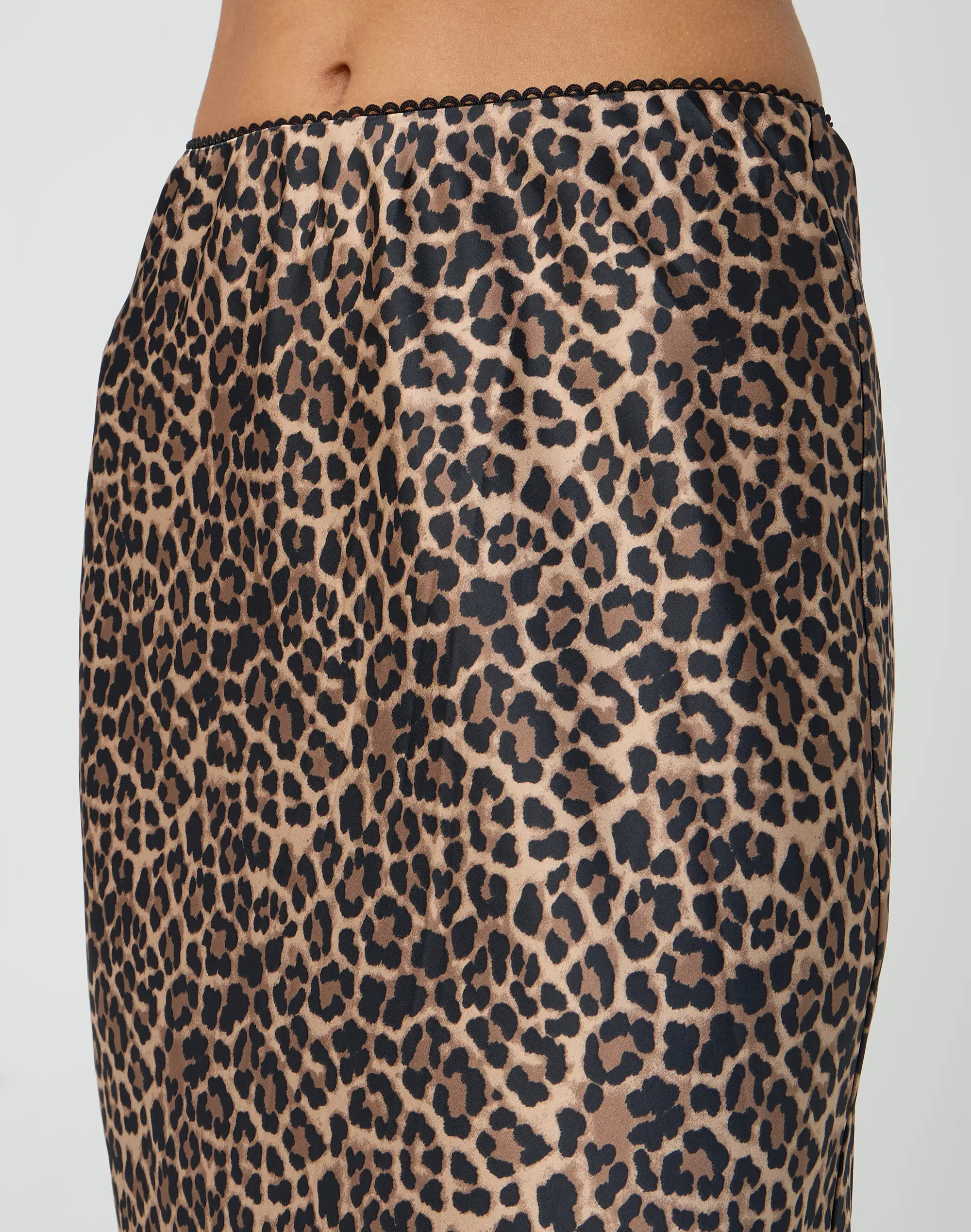 Picot Trim Satin Print Maxi Skirt | Glassons (Australia)