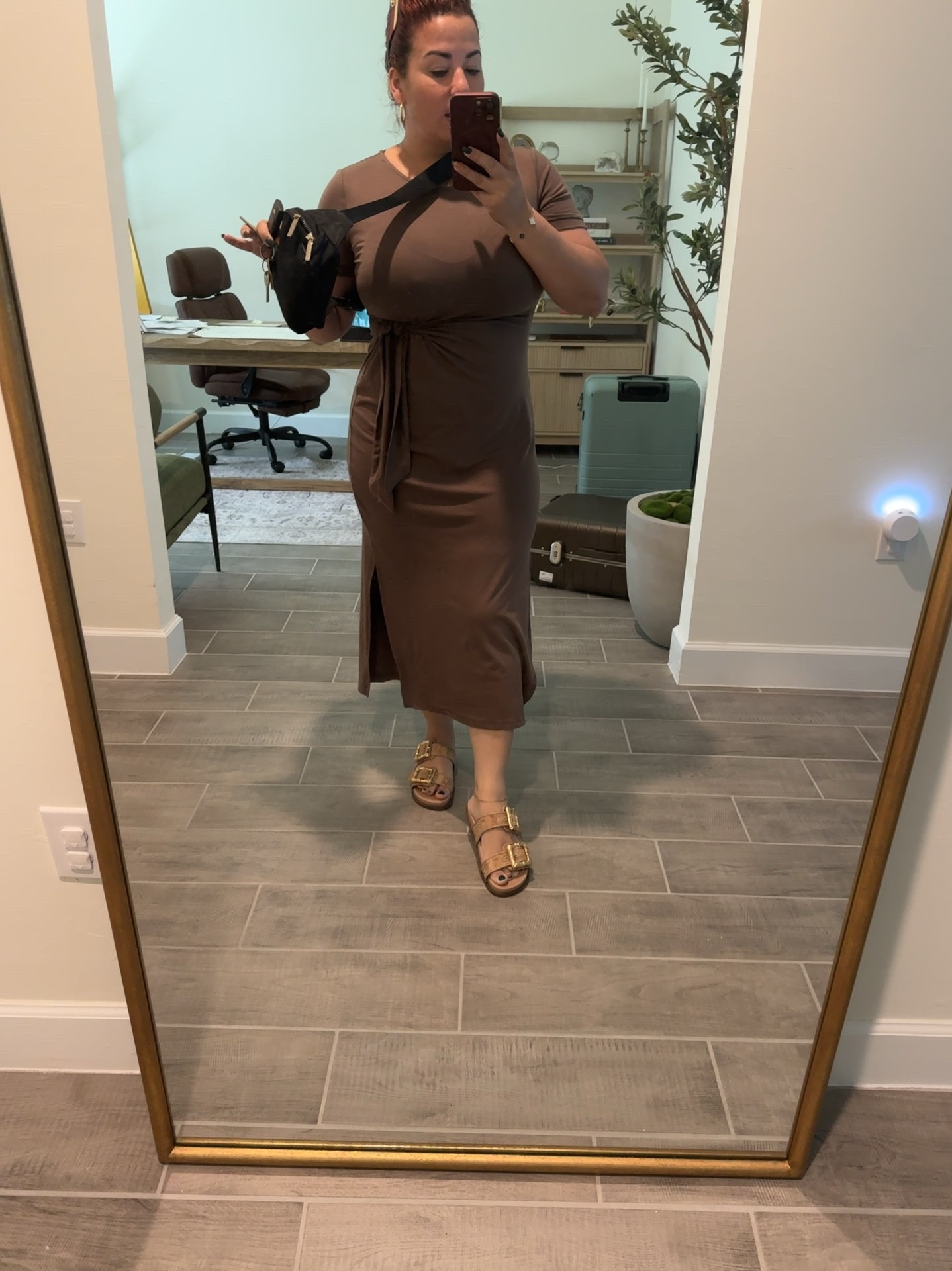 Perfect dress for errands , dress up
Or down , stretchy tie waist dress from Amazon and Shultz sandals ! 

#LTKStyleTip #LTKMidsize #LTKFindsUnder50