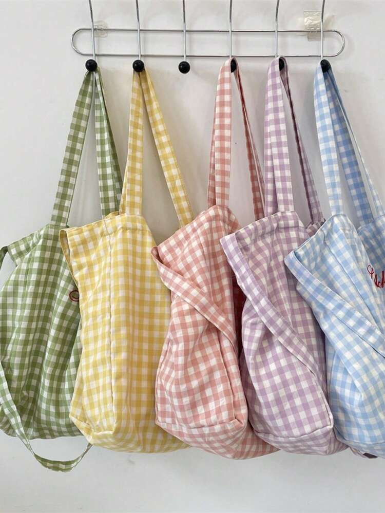 Gingham Tote  | SHEIN