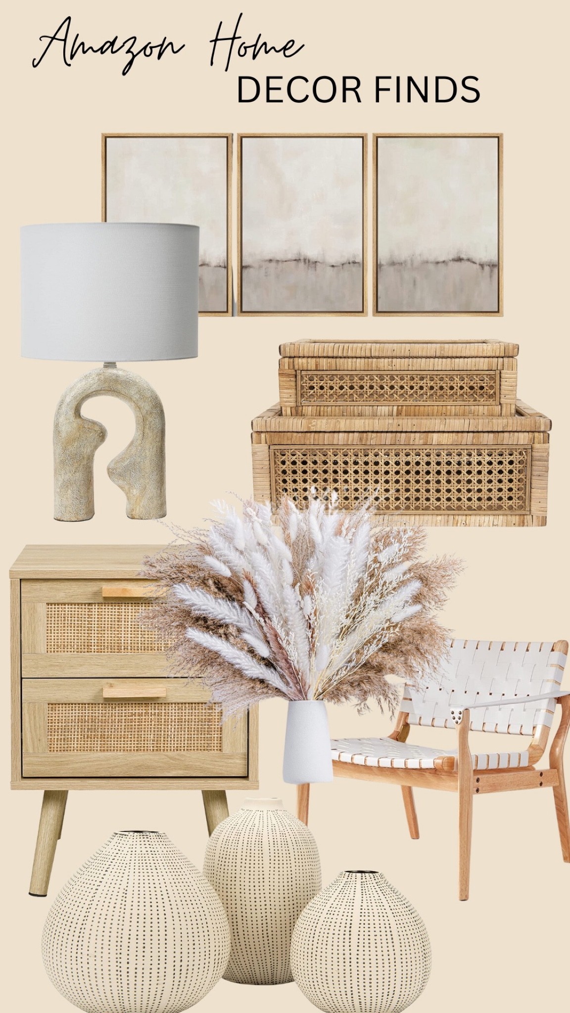 My favorite Amazon Home Decor finds. In love with this style and colors 🤎🤍 

#LTKunder50 #LTKunder100 #LTKhome