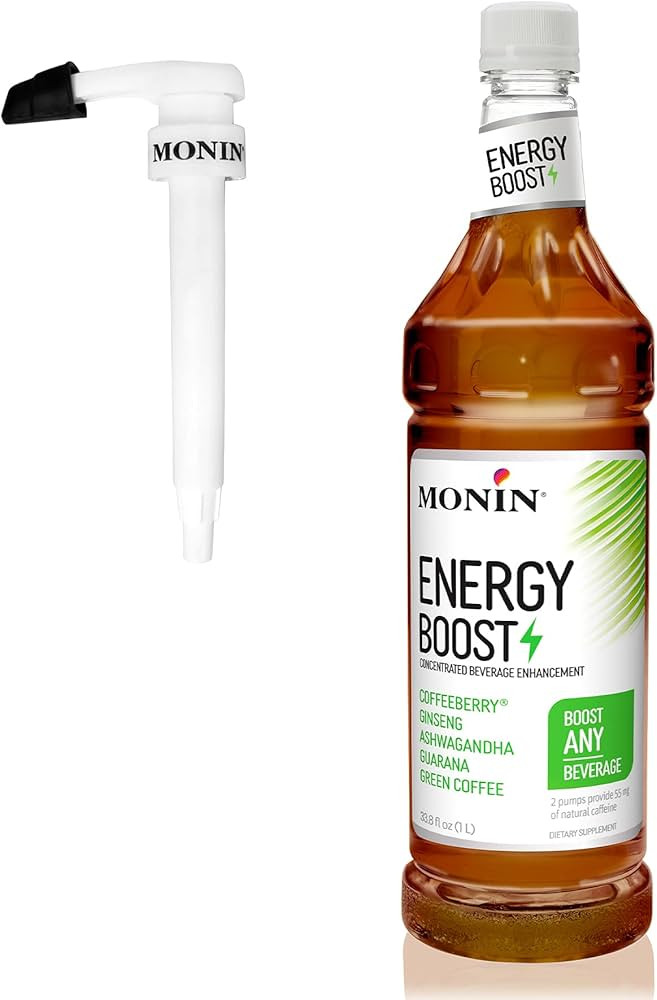 Monin - Energy Boost, Liquid Energy Supplement, Subtle Tea Flavor, Zero Added Sugar, Great for Co... | Amazon (US)