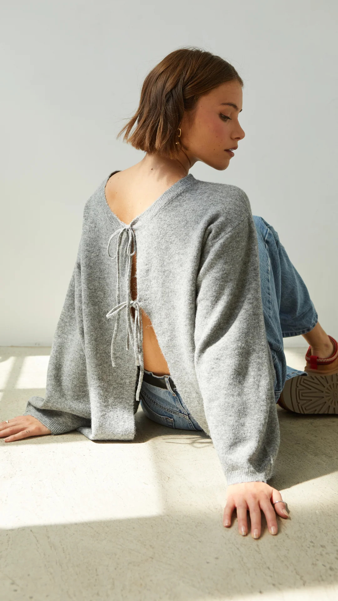 Erin Reversible Sweater - Grey | Charli