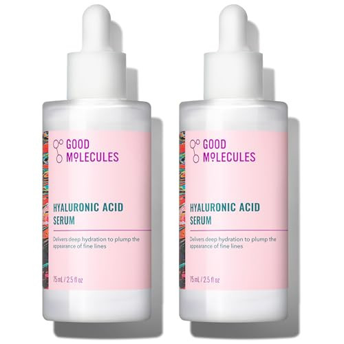 Good Molecules Hyaluronic Acid Serum Pack 2 – 75 ml / 2.5 fl oz Each | Lightweight Facial Serum with 1% Hyaluronic Acid for Hydration | Amazon (US)