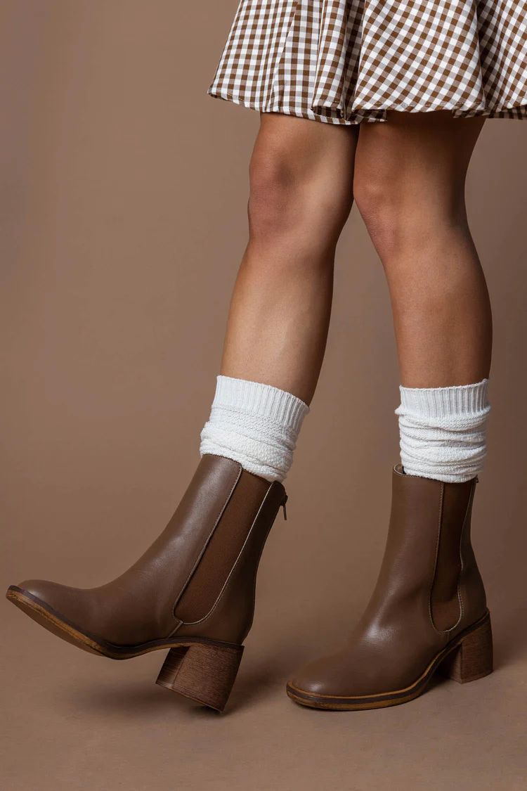 Olivia Ankle Boots in Brown - böhme | Bohme