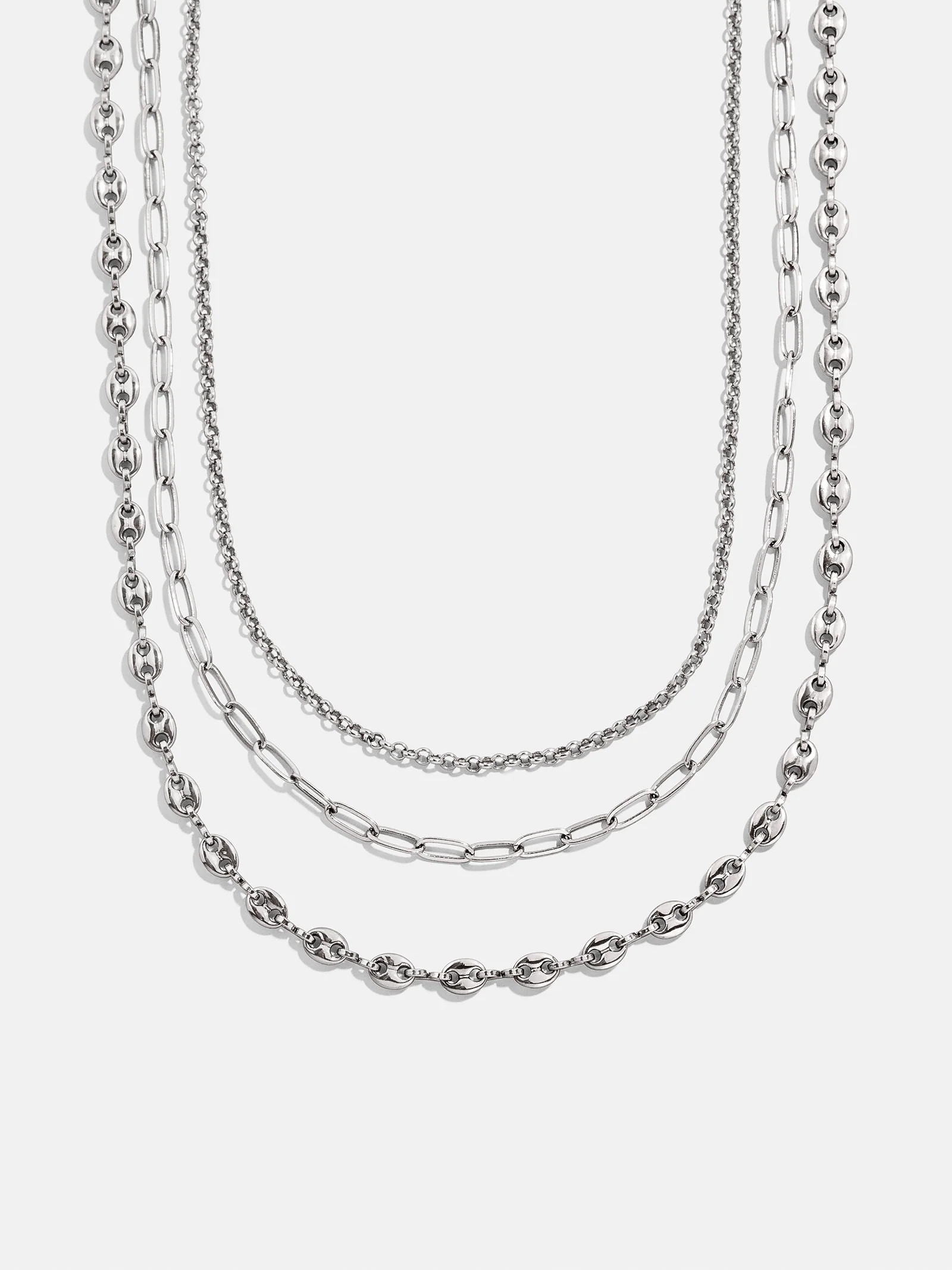Taylor Waterproof Necklace Set - Silver | BaubleBar