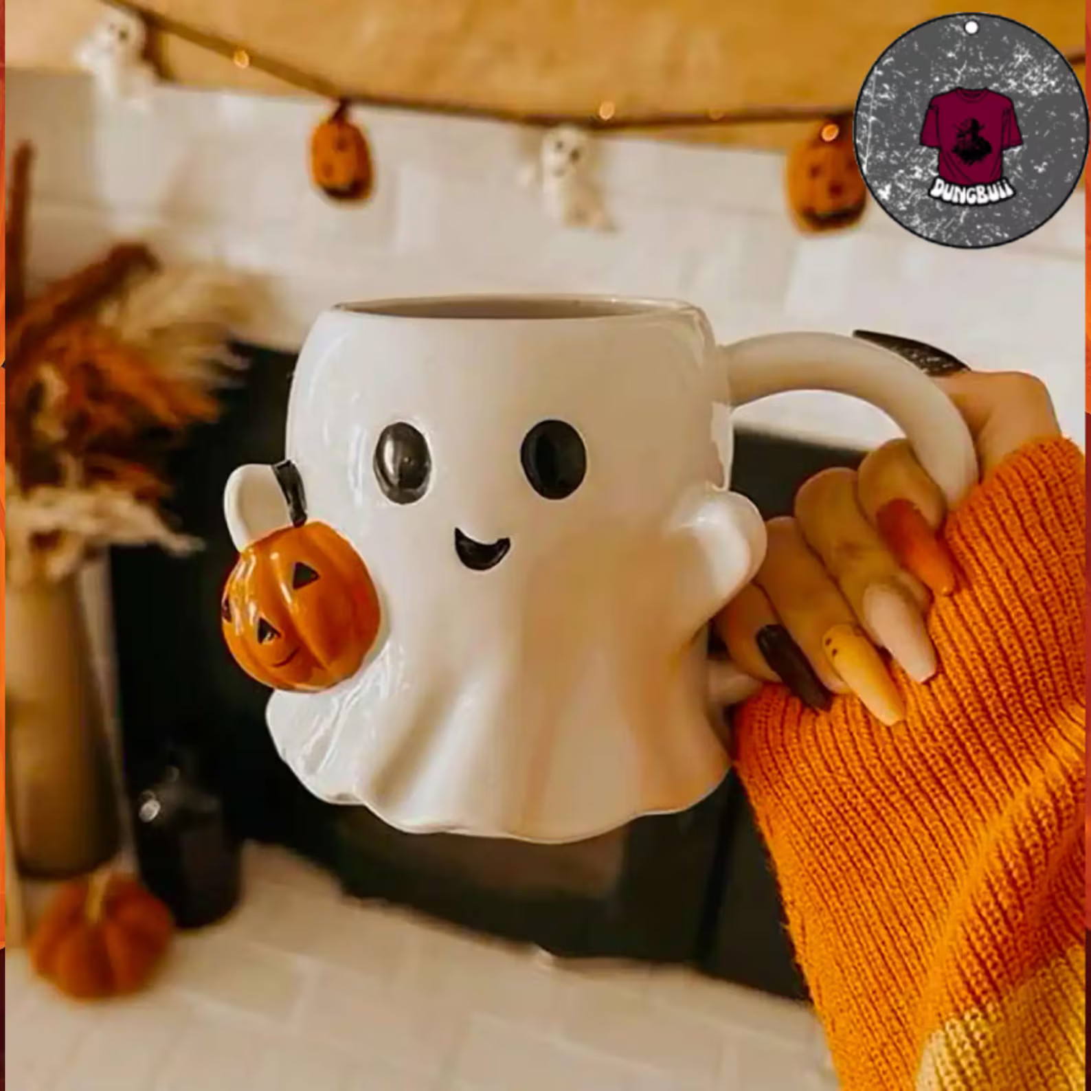 Pumpkin Ghost Halloween Water Cup, Cute Ghosts Coffee Mug, Unique Halloween Ceramic Mug,fun Hallo... | Etsy (US)