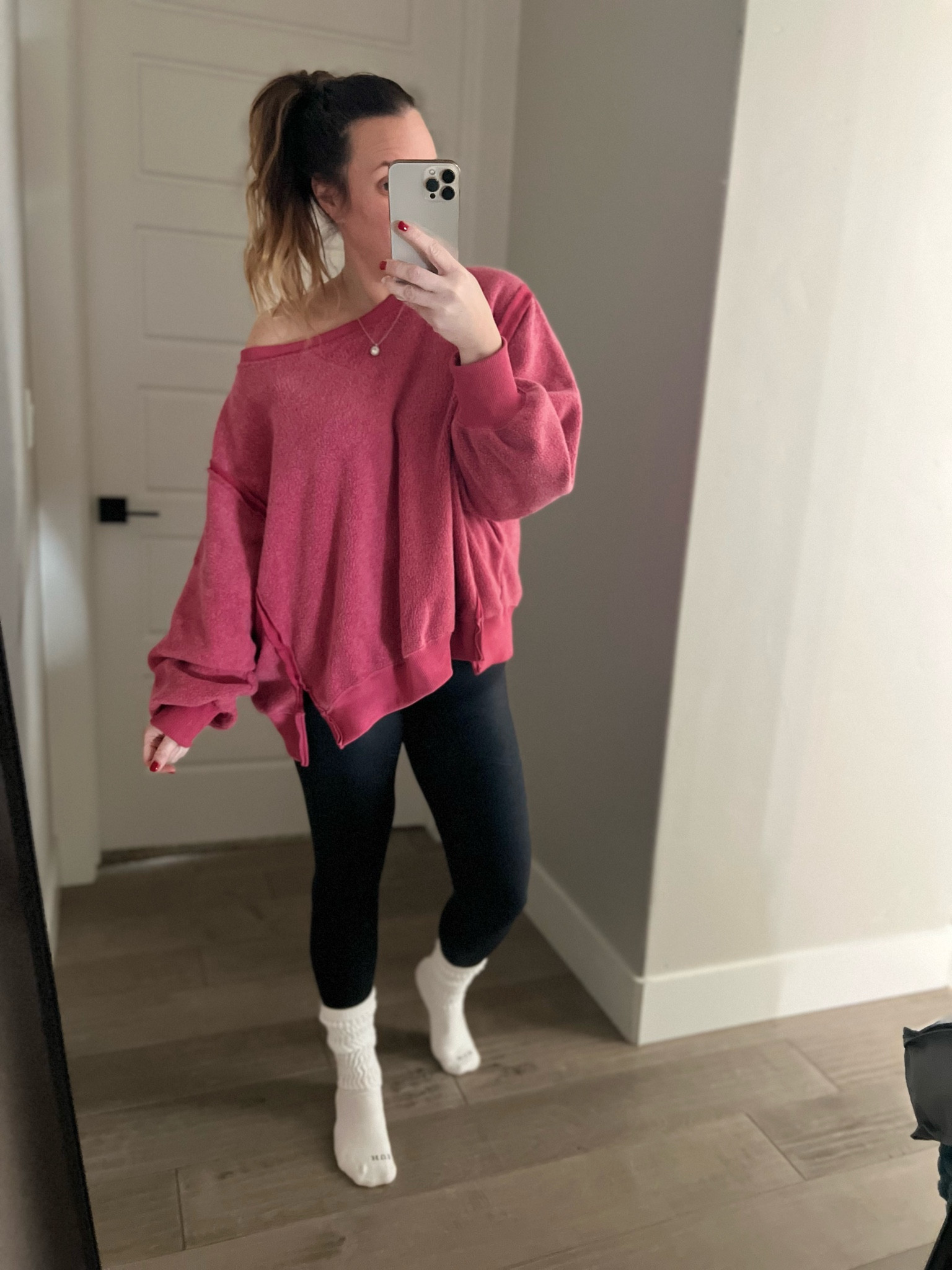 I just realized I look my age… my 10-17 year old age 😂 and I’m not mad about it. I’m actually loving that the slouch socks are back. I’ll pass on the pegged jeans though. 
 #casual #comfy

#LTKfindsunder50 #LTKover40 #LTKmidsize