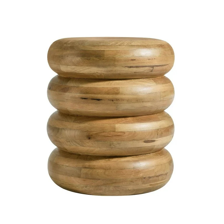 Modway Ellery Round Stacked Wood Side Table | Walmart (US)