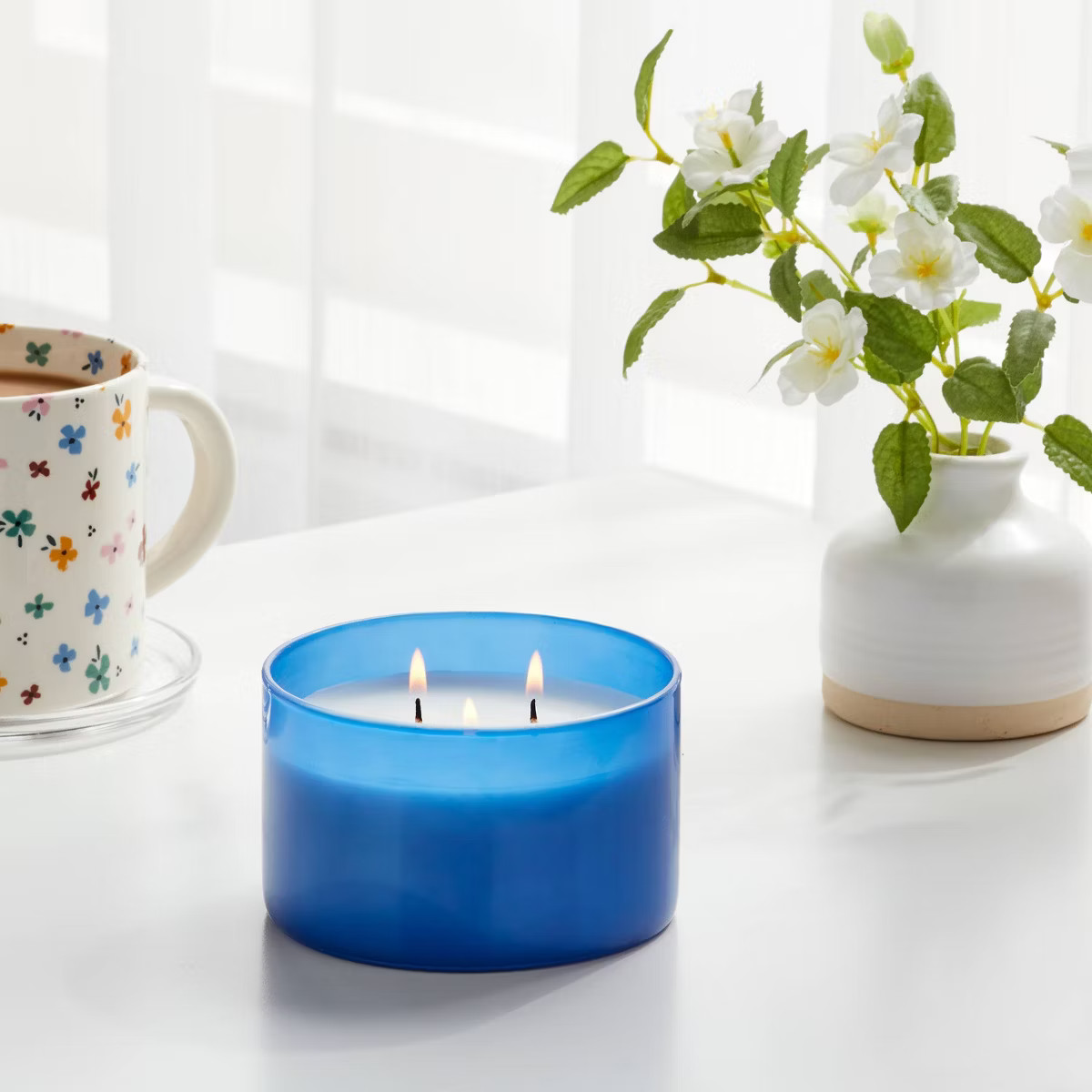 3-Wick Glass Jar Candle with Lid Salted Driftwood 11.5oz - Room Essentials™ | Target