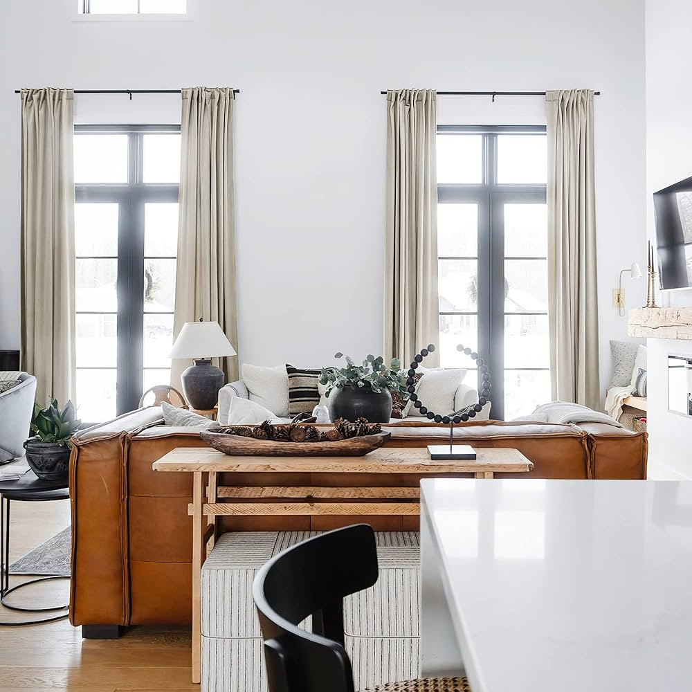 NICETOWN Camel Room Darkening Velvet Curtains, Velvet Drapes Bedroom Window Curtains 96 inch Long... | Amazon (US)