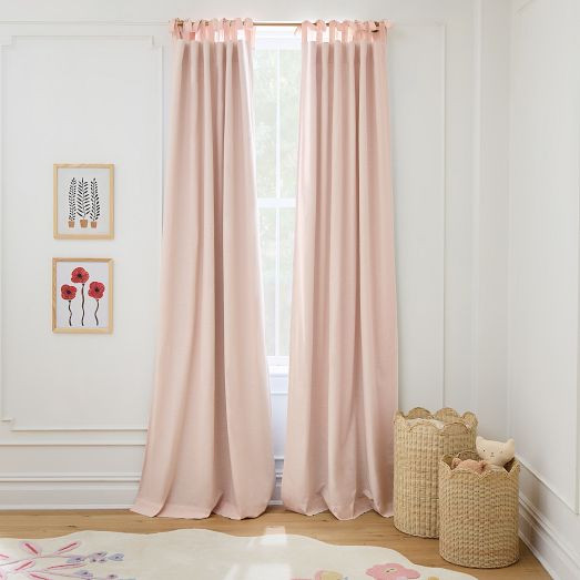 Kids Cotton Tie-Top Blackout Curtain | West Elm (US)