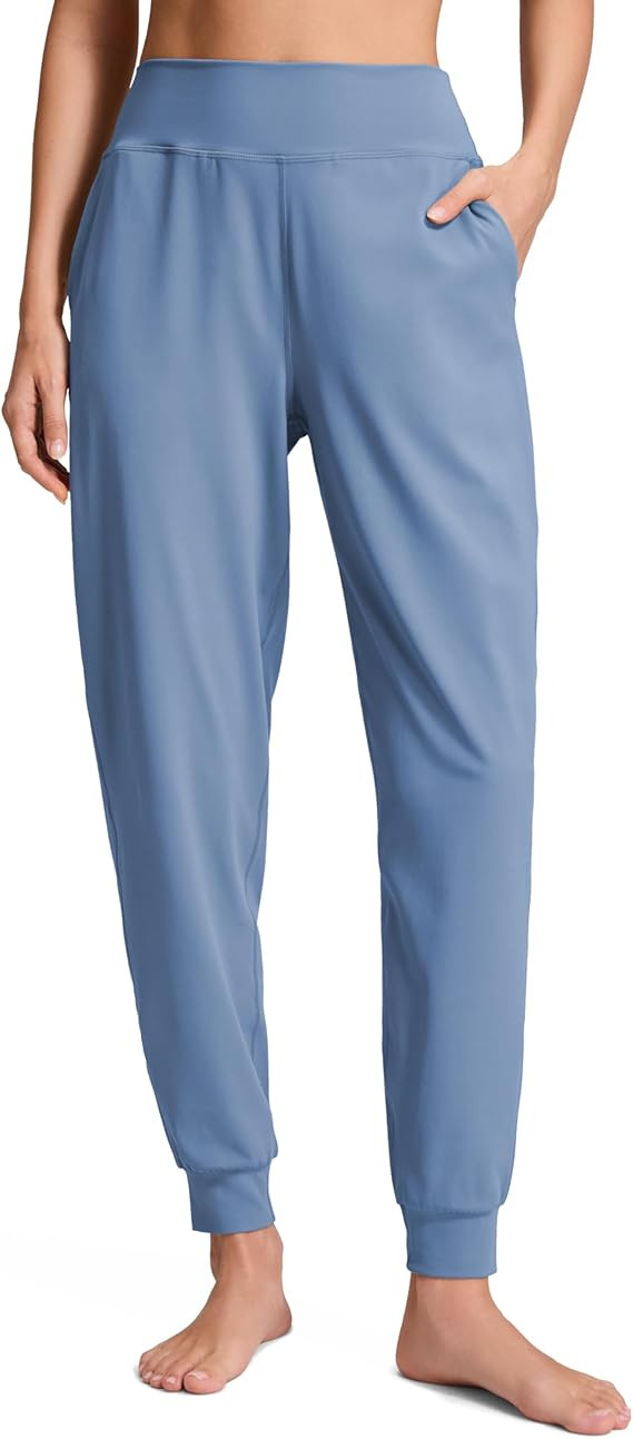 CRZ YOGA Butterluxe High Waisted Joggers for Women 28" - Casual Lounge Workout Yoga Pants with Po... | Amazon (US)