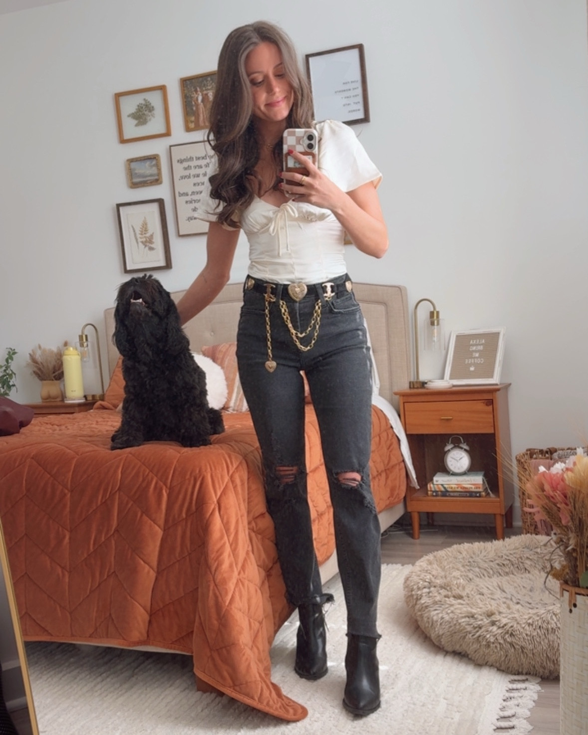 In LOVE with this silky cream-colored top from Princess Polly and this heart belt from Vici 😍 such a sweet, romantic look! 
Perfect for date night or a girls night out! 
Sizes: top size 2, belt one size, pants size 0

#LTKPetite #LTKootd #LTKSeasonal