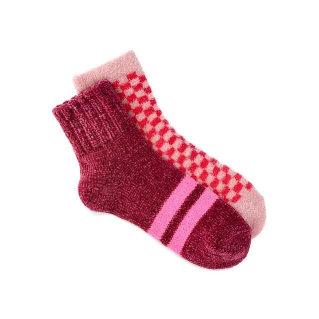No Boundaries Cozy Socks, 2-Pack, Women's | Walmart (US)