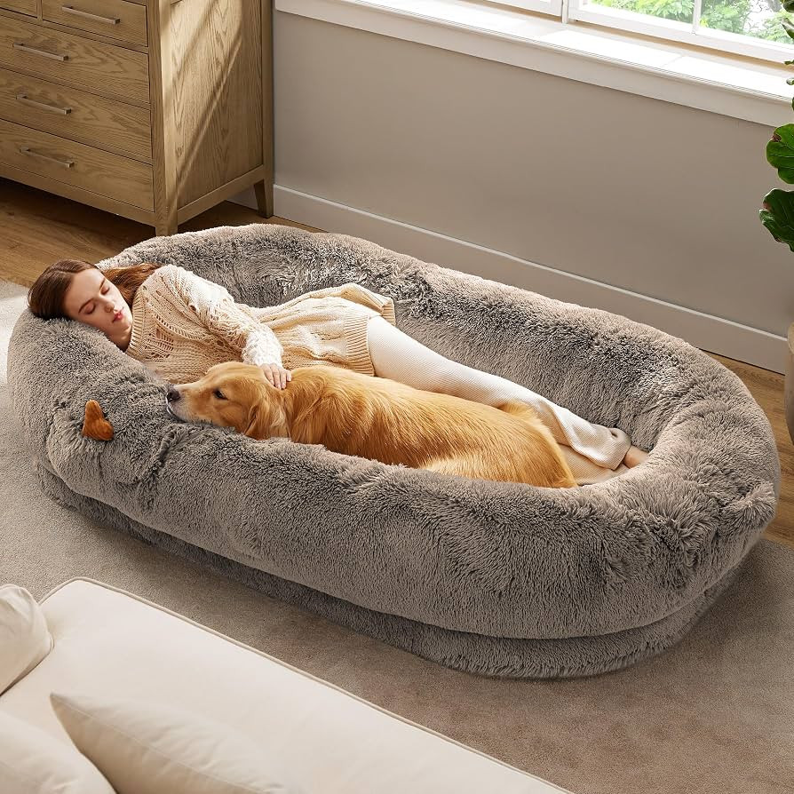 Bedsure Human Dog Bed for People Adults, Calming Human Size Giant Dog Bed Fits Pet Families with ... | Amazon (US)