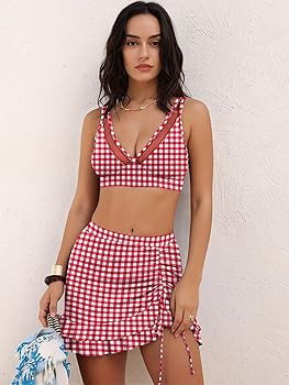 ANRABESS Womens Bikini Skirt Sets High Waisted Two Piece Swimsuits 2026 Summer Tummy Control Mesh... | Amazon (US)