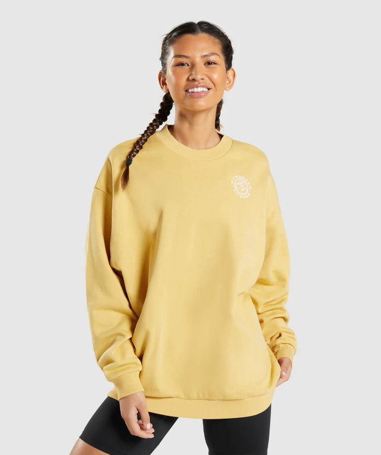 Gymshark Legacy Graphic Sweatshirt - Yellow | Gymshark (Global)