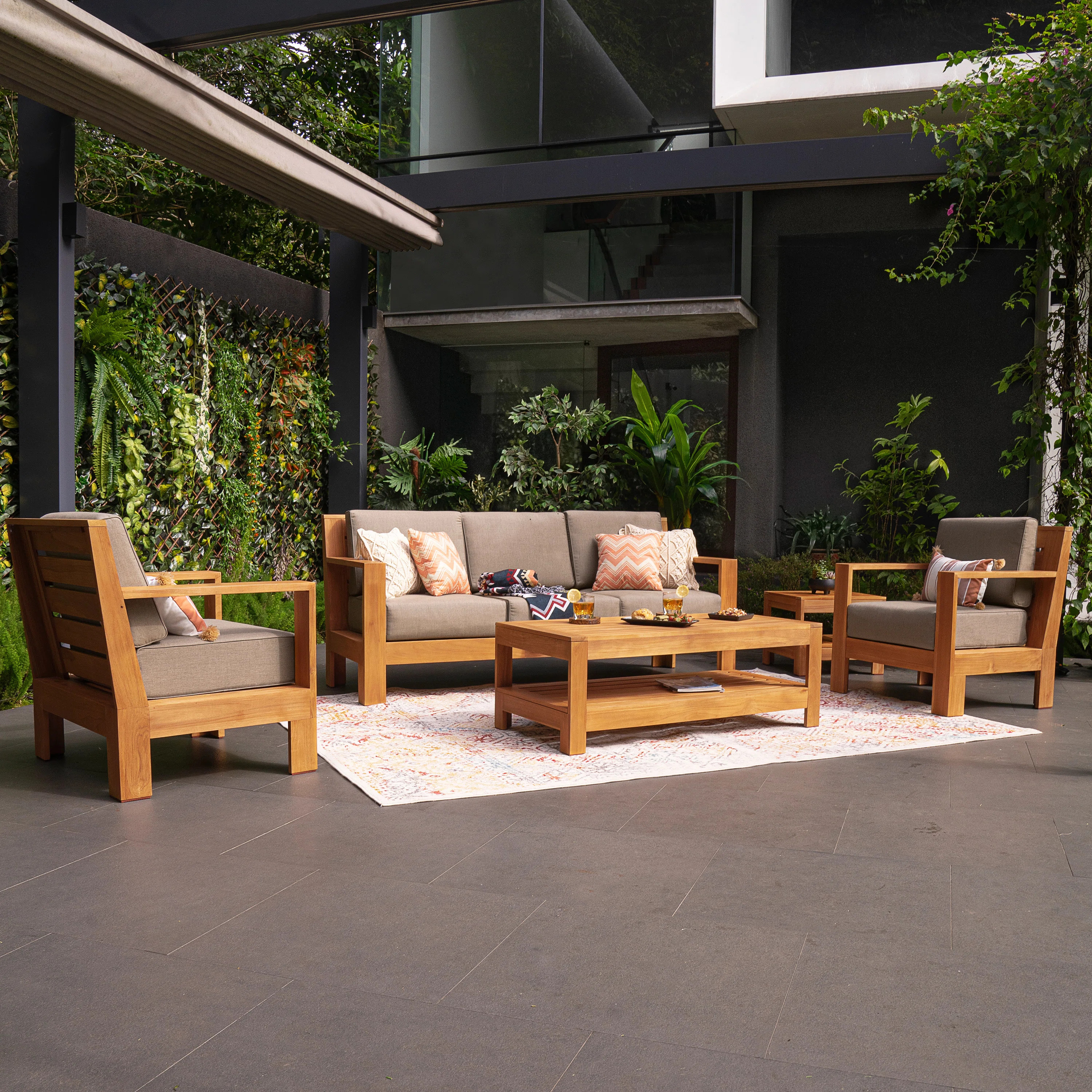 Bogota Teak Outdoor Conversation Set | Birch Lane