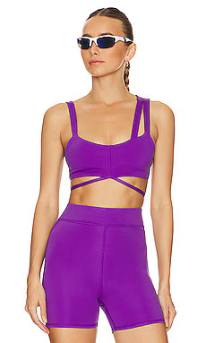 Camila Coelho Marcia Sports Bra in Royal Purple from Revolve.com | Revolve Clothing (Global)