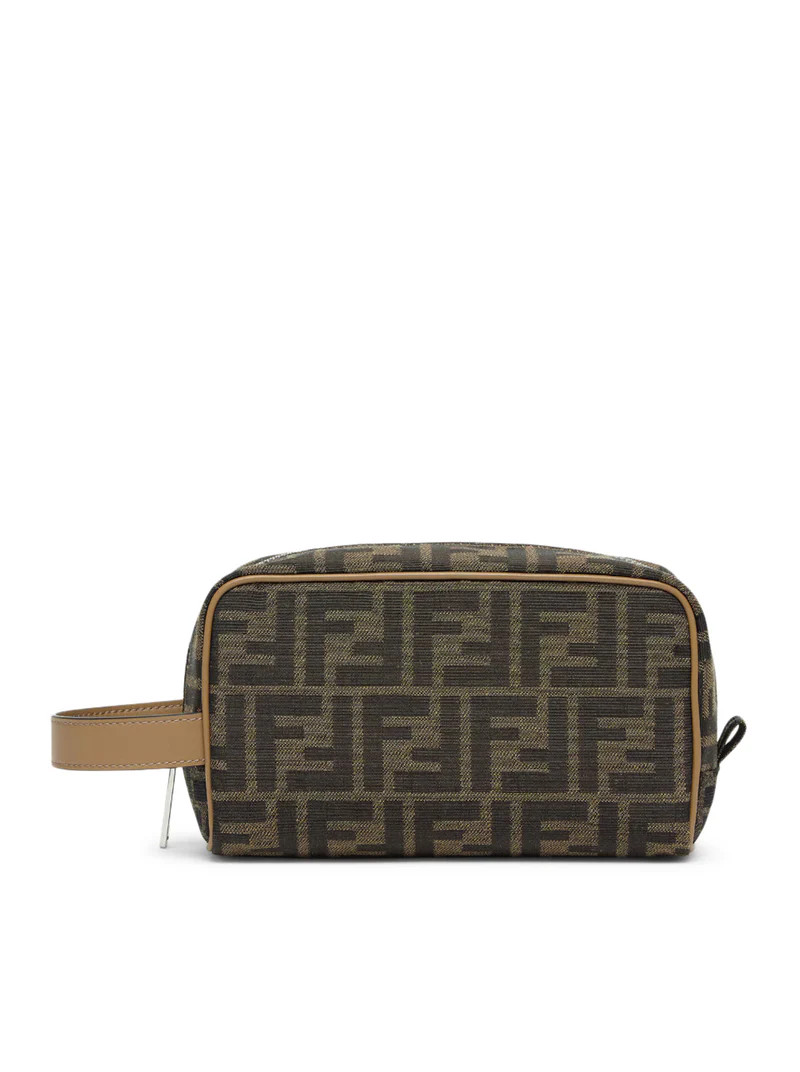 BEAUTY CASE SMALL FF JACQUARD BEAUTY CASE IN JACQUARD FF BROWN | Suitnegozi INT