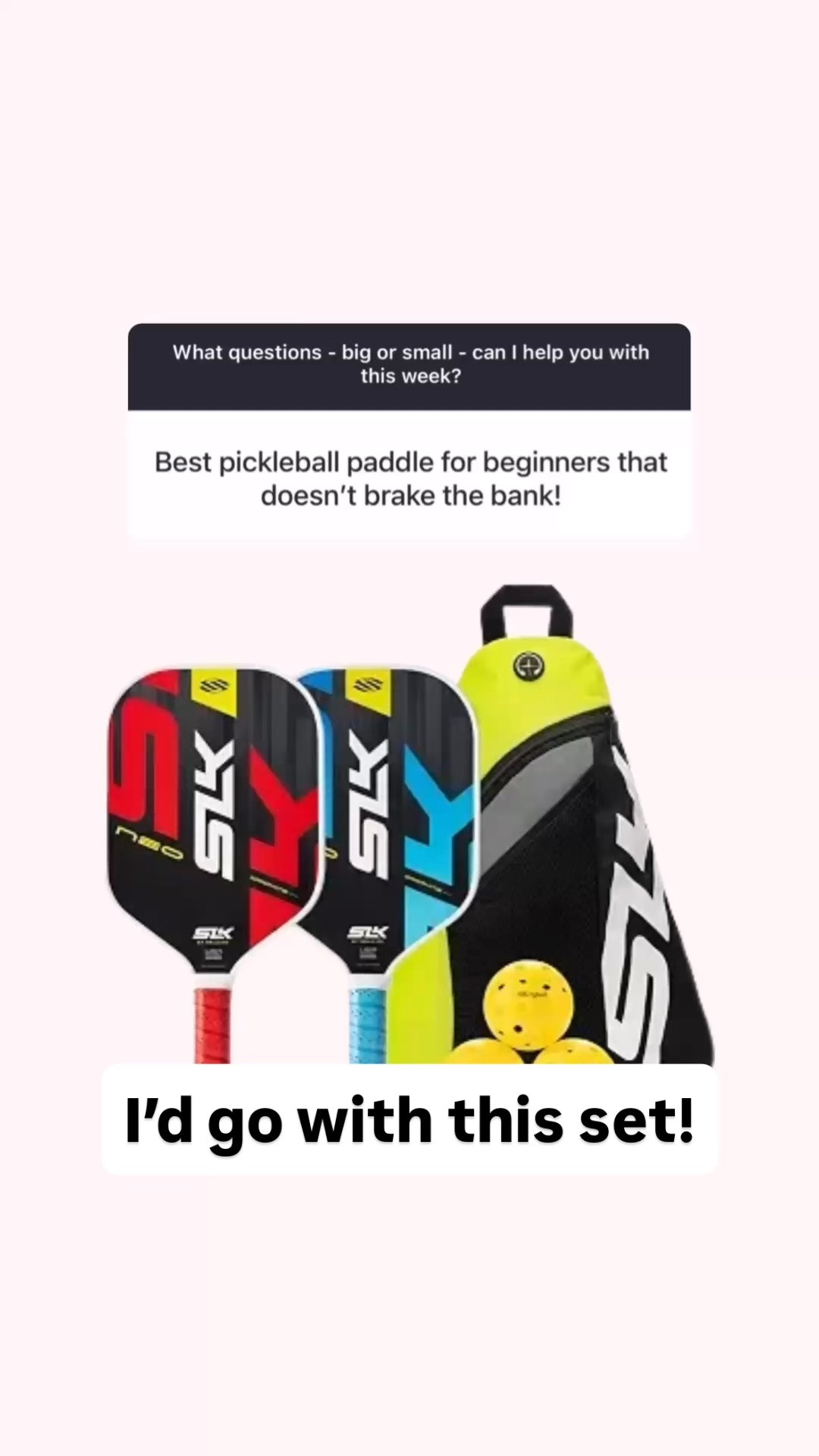 I’ve really gotten into pickleball in the last few years, but you really don’t have to break the bank to get started. This is the set I would go with if I were just starting out.

#LTKActive