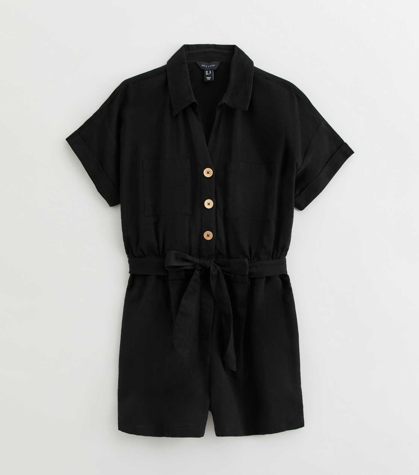 Black Utility Belted Playsuit | New Look | New Look (UK)