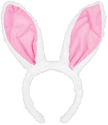 Amazon.com: Amscan Egg-stra Special Fluffy Pink Easter Bunny Ears Headband | Party Costume: Kitch... | Amazon (US)