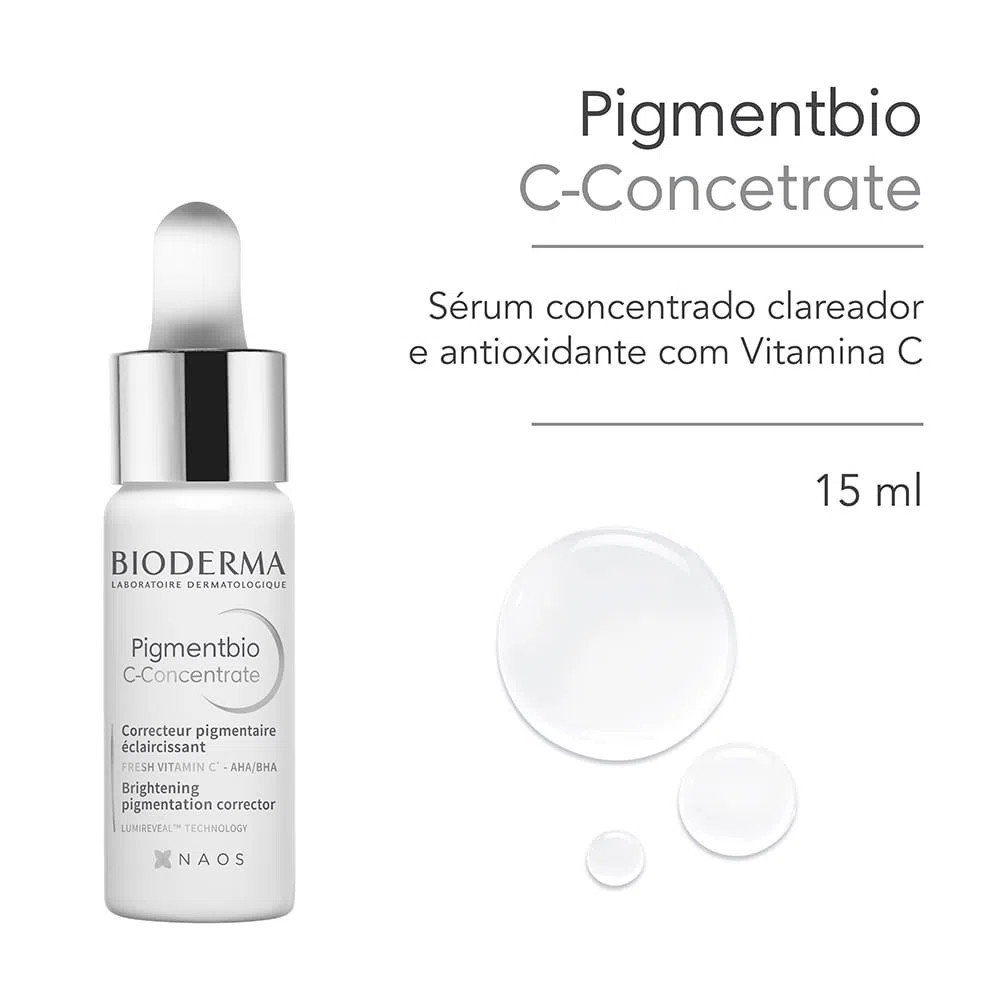 Sérum Facial Clareador Bioderma Pigmentbio C-Concentrate 15 ml | Amobeleza (BR)