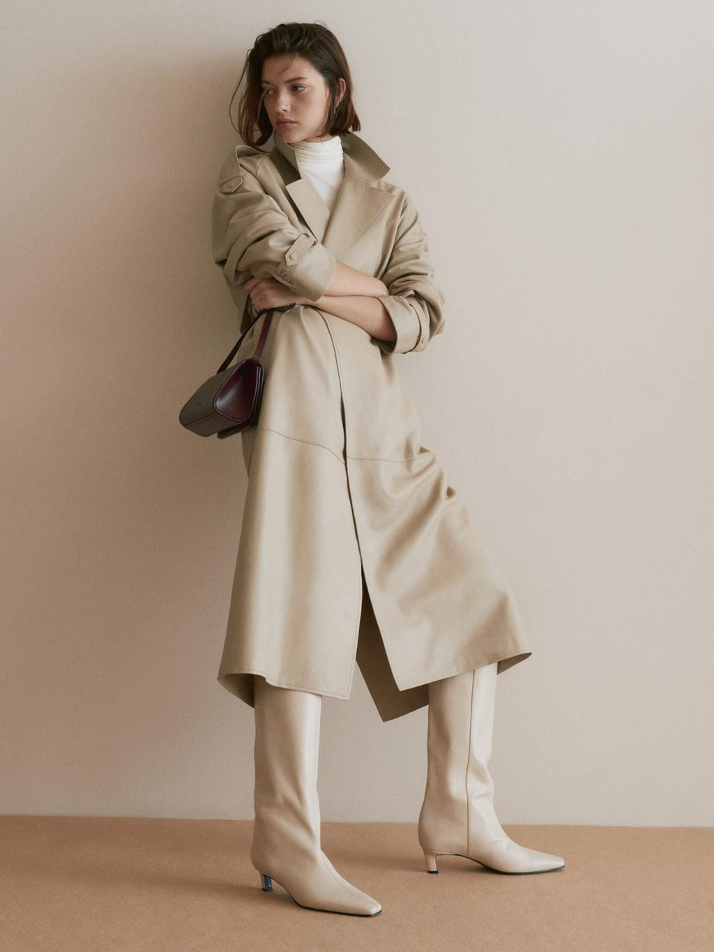 Heeled leather boots | Massimo Dutti US