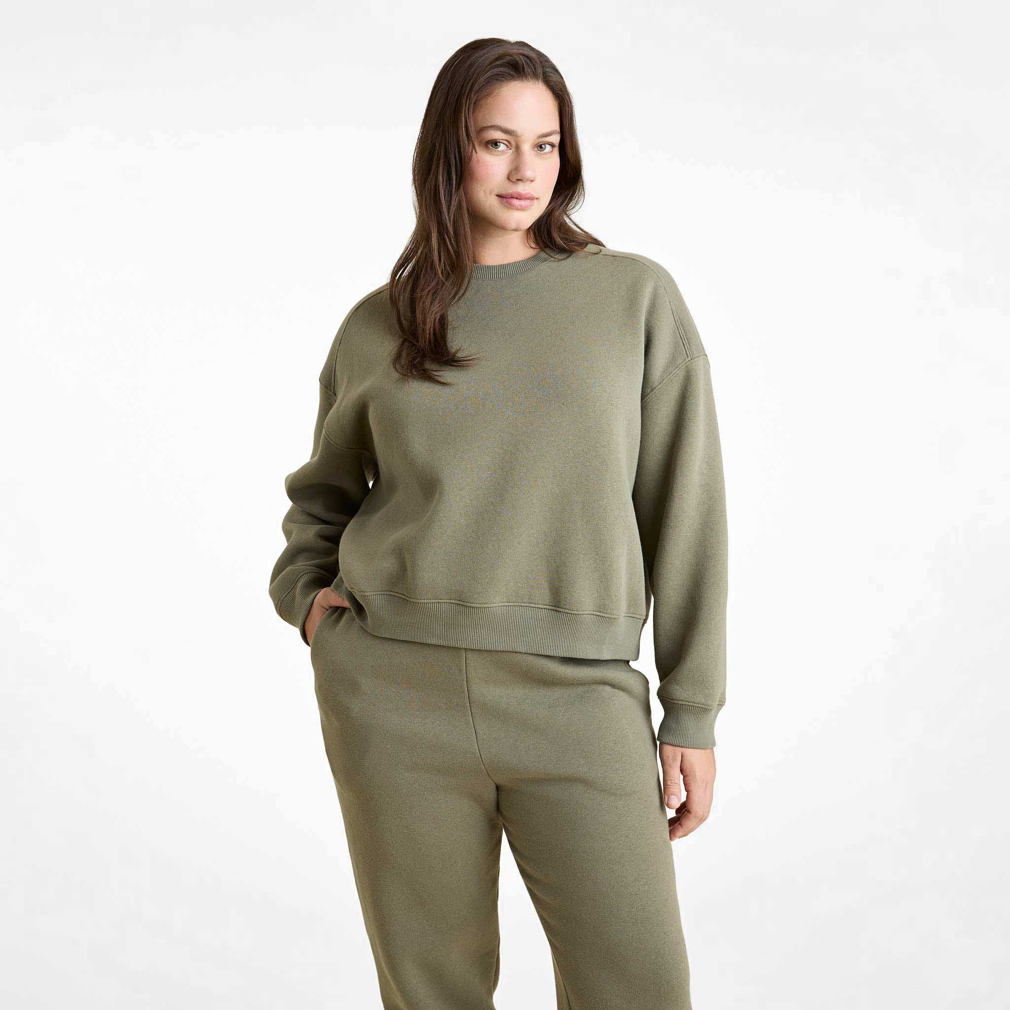 Classic Crewneck Sweatshirt | Olive | Nuuds US