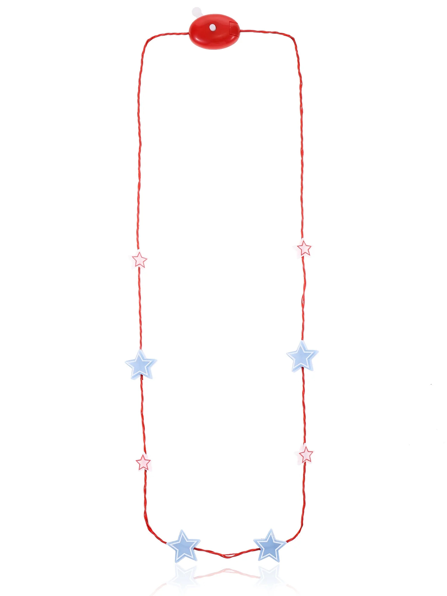 Way to Celebrate Americana Patriotic Patterned Star Light-Up Necklace | Walmart (US)