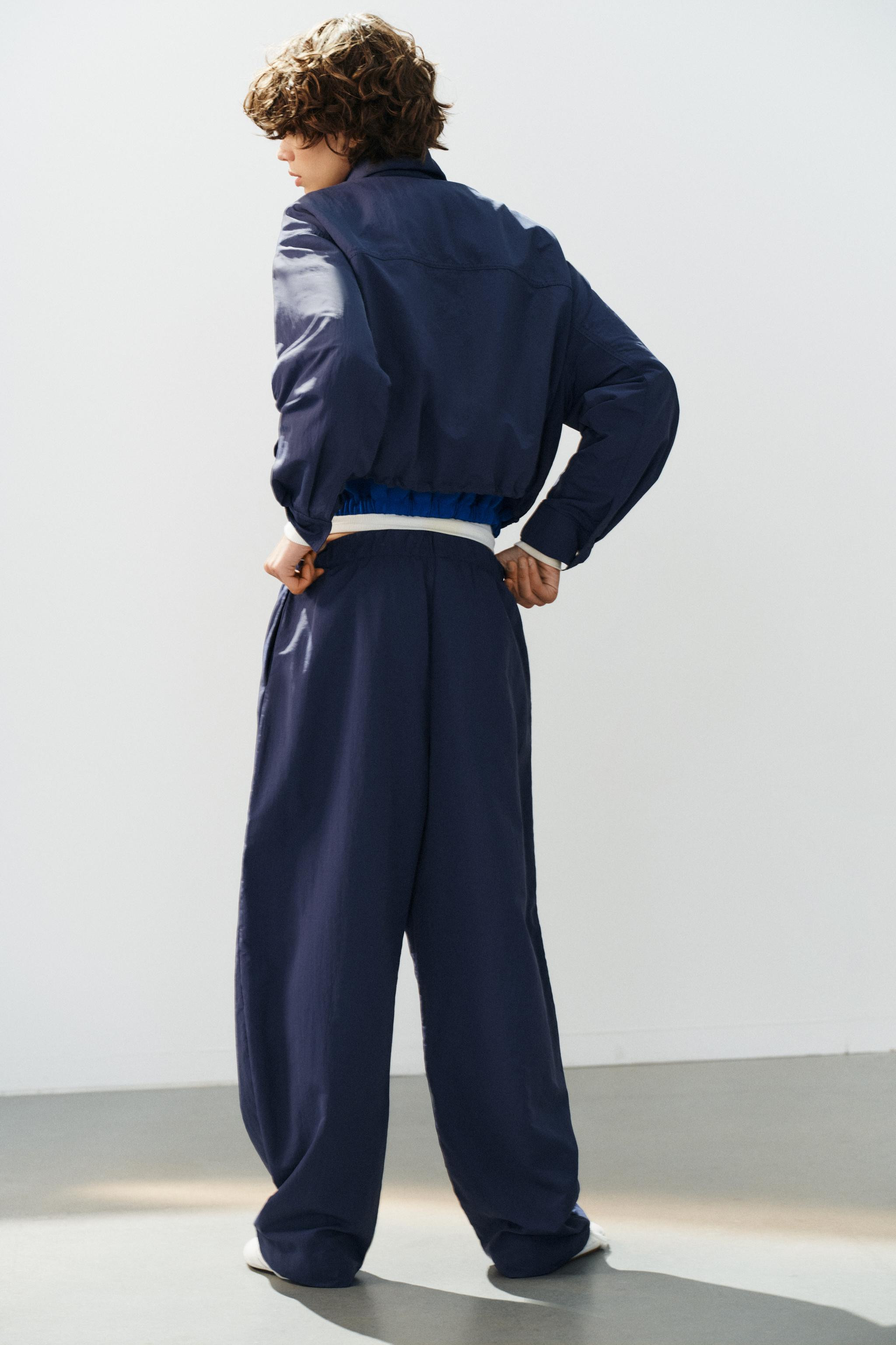 TECHNICAL FABRIC ELASTIC PANTS | Zara US