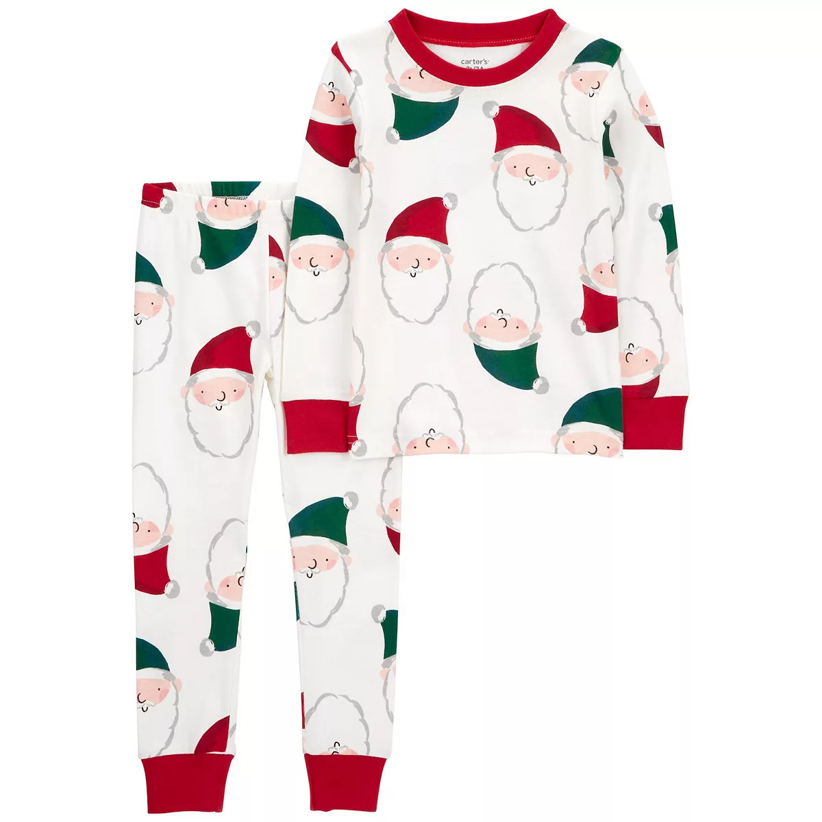 Toddler Carter's 2-pc. Santa Snug Fit Pajama Top & Pajama Pants Set | Kohl's