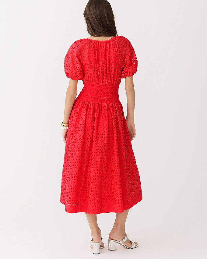 Provence smocked-waist midi dress in eyelet | J. Crew US