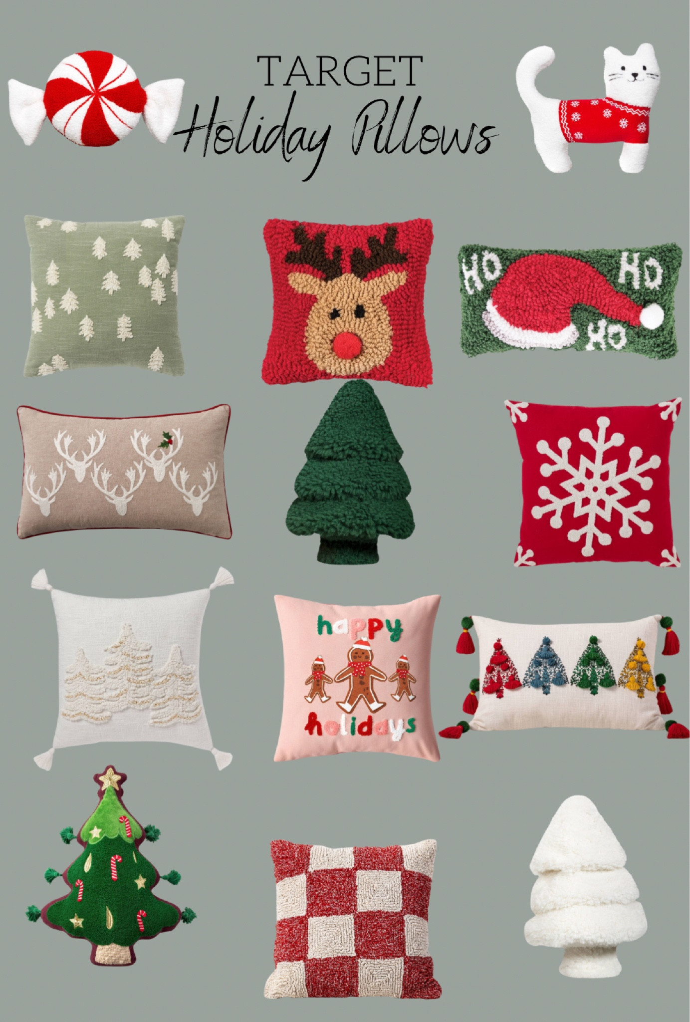 Christmas Pillows at Target 

#target #christmaspillows #christmasdecor #holidaydecor

#LTKHoliday #LTKhome #LTKfindsunder50