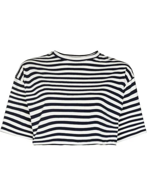 Frankie Shop Karina Striped Cropped Top - Farfetch | Farfetch Global