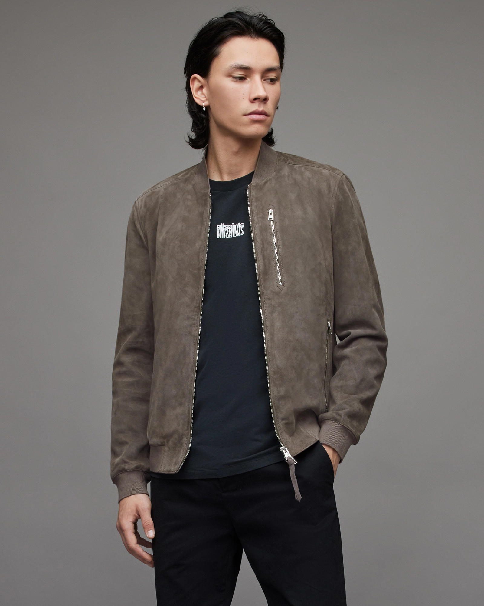 Kemble Suede Bomber Jacket | AllSaints US