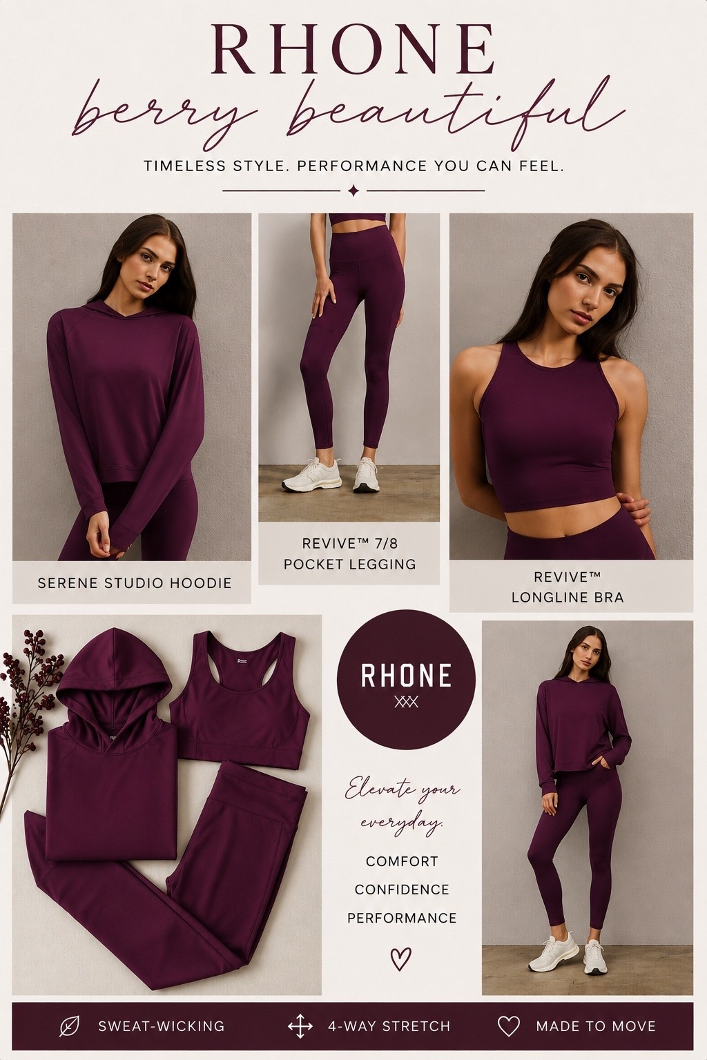 Berry season, but make it activewear 🍇✨ These gorgeous Rhône berry pieces are the perfect mix of elevated athleisure + everyday comfort. The rich burgundy/plum color is SO good for late summer and heading into fall—and every piece looks just as cute styled together as it does mixed into your everyday wardrobe.

Wearing + loving: the Serene Studio Hoodie, Revive™ 7/8 Pocket Legging + Revive™ Longline Bra. Perfect for Pilates, errands, travel days, school drop-off or an easy matching-set moment. 🤎


#LTKActive #LTKFitness #LTKStyleTip #Rhone #RhoneWomen #ActivewearStyle #AthleisureStyle #PilatesOutfit #MatchingSet #WorkoutSet #FallActivewear #BurgundyOutfit #BerryStyle #PilatesStyle #ElevatedBasics

#LTKfitnessgoals #LTKmomlife #LTKSeasonal