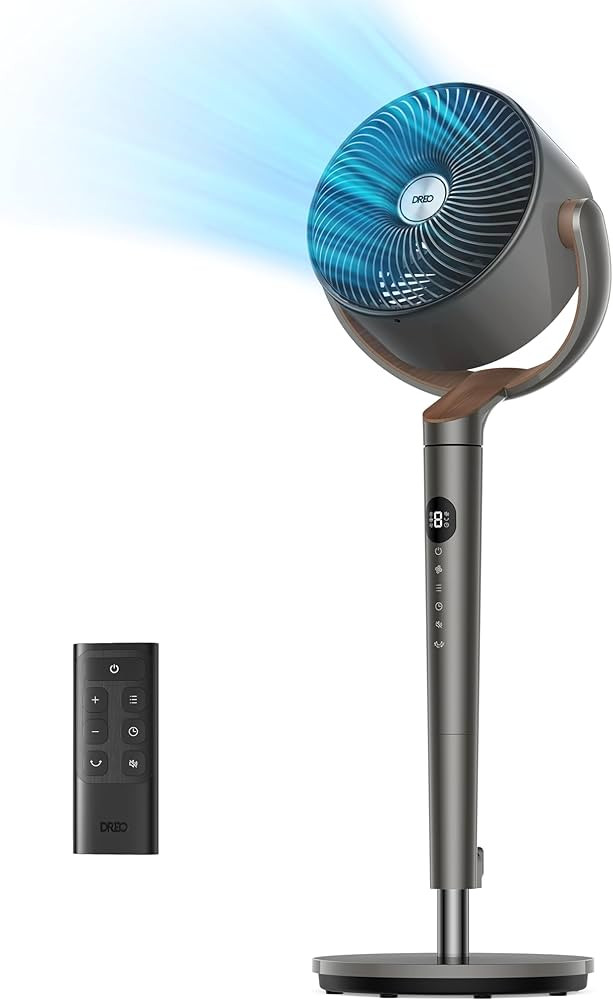 Dreo Fan for Bedroom, 120° Oscillating Standing Fans, Quiet Floor Fan with DC Motor, 85ft Pedest... | Amazon (US)