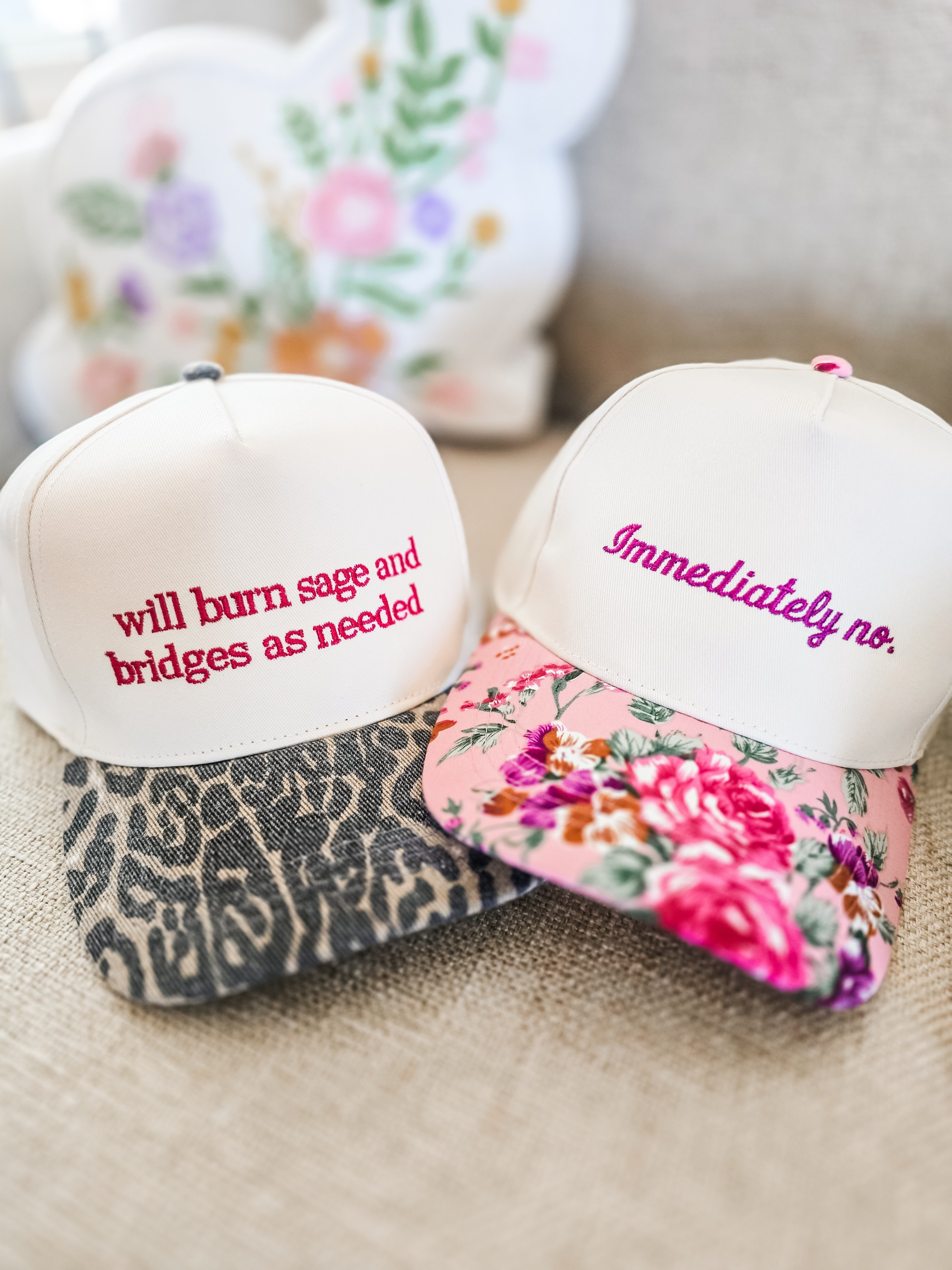 The hats you didn't know you needed. 💁‍♀️ Which vibe is calling your name? I took these on vacation this week 

#truckerhat #hatstyle #graphictee #sarcasticmemes #immediatelyno #sageandbridges #fashiongram #ootd #accessorize #boutiqueshopping

#LTKTravel #LTKmomlife