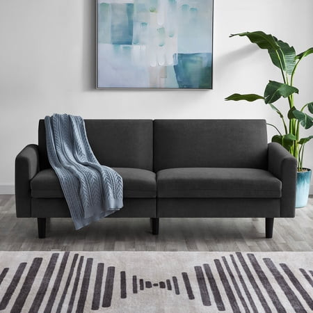 Mainstays 73 in Storage Futon, Charcoal | Walmart (US)